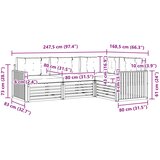  Set vanjskih sofa 4 kom. Prirodna i krem | shoptok.hr