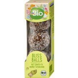 dmBio BLISS voćne kuglice na bazi urmi sa čokoladnim punjenjem (17%) presvučene pahuljicama kokosa 60 g