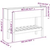  Povišena vrtna gredica 101 x 30 x 69 cm od masivne duglazije | shoptok.hr