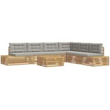 8 pcs Set vanjskih sofa Poliester Bijela | Eponuda.ba