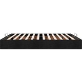 vidaXL Otomanski posteljni okvir brez vzmetnice črn 200x200 cm blago | Shoptok.si