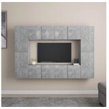  8-dijelni set TV ormarića siva boja betona od iverice | shoptok.hr