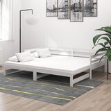  Dnevni ležaj na izvlačenje 2 x (90 x 200) cm bijeli od borovine | shoptok.hr