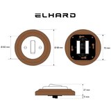  Elhard - Keramički retro jednostavan prekidač sa ramom č. 1 bela/tamno drvo | Eponuda.com