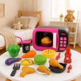  Igračka za mikrovalnu pećnicu za djecu, hrana, rotacija od 360 stupnjeva, svjetla, zvukovi, ružičasti | shoptok.hr