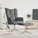  Stolica za opuštanje s osloncem za noge tamnosiva baršunasta | shoptok.hr