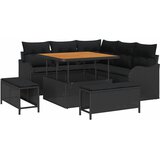  Sjedeća garnitura za vrt 8 kom. Crna poliratan 177.5 x 177.5 x 85 cm | shoptok.hr