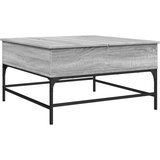 Furnova Klubska mizica siva sonoma 80x80x45 cm inž. les in kovina, (21914948) | Shoptok.si