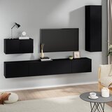 The Living Store Komplet TV omaric 4-delni črn inženirski les - Komplet TV Omaric, (21427951) | Shoptok.si