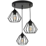WAYA viseća stropna lampa 3 × E27, crna