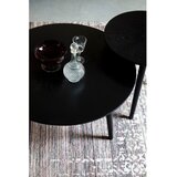 White Label Črna okrogla klubska mizica v hrastovem dekorju ø 80 cm Fabio – | Shoptok.si
