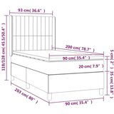  Box spring s madracem LED krem 90x200 cm od tkanine | shoptok.hr