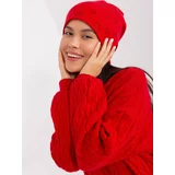 Fashion Hunters Red winter hat with appliqués