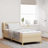  s opruga kutije s uzglavljem Krema 100 x 200 cm tkanina | shoptok.hr