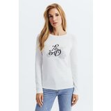 Legendww bela zenska majica dugih rukava sa floralnim printom | ePonuda.com