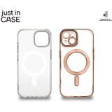 Just_in_Case silikonska maska magsafe 2u1 za iphone 15 plus/ providna/roze | ePonuda.com