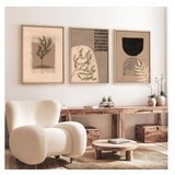 WALLXPERT huhu260 - 50 x 70 Multicolor Decorative Framed MDF Painting (3 Pieces) | ePonuda.com