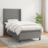 The Living Store Box spring postelja z vzmetnico temno siva 100x200 cm blago - Box Spring Postelja, (21520475) Cene
