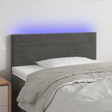  LED uzglavlje tamnosivo 100x5x78/88 cm baršunasto | shoptok.hr