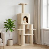  Mačje drvo s sisalnim postoljima za grebanje Krem 180 cm | shoptok.hr