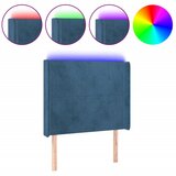 Maison Chic led posteljno vzglavje - vzglavna omarica - nočna omarica temno modro 83x16x118/128 cm žamet, (21712108) Cene