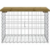  Vrtna klupa s gabionskim dizajnom 63 x 44 x 42 cm od borovine | Eponuda.com