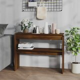  Konzolni stol smeđa boja hrasta 102x30x80 cm konstruirano drvo | shoptok.hr
