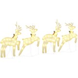  LED Riječni jeleni 4 pcs Zlatno tkanina | shoptok.hr