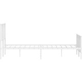 Metalni okvir kreveta uzglavlje i podnožje bijeli 150 x 200 cm | shoptok.hr