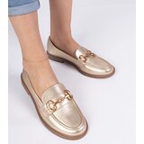 Gemre Golden women's moccasins with gold embellishment Selanos | Shoptok.si