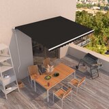 vidaXL Avtomatsko zložljiva tenda 400x350 cm antracitna Cene