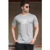 Madmext Men's Gray Printed T-Shirt 5275 Cene
