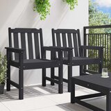  Vrtna blagovaonska stolica 2 pcs Crna 65,5 x 59 x 88 cm HDPE | shoptok.hr