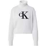 Calvin Klein Jeans Pulover 'Chenille' črna / bela Cene