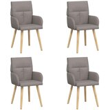 vidaXL Jedilni stoli 4 pcs Blago Taupe 60 x 56 x 96 cm | Shoptok.si