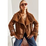Bianco Lucci Women's Buckled Suede Coat | Shoptok.si