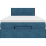 vidaXL Okvir kreveta s madracem tamnoplavi 120x200 cm baršunasti | shoptok.hr