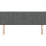 vidaXL LED uzglavlje dizajn dijamantnih blokova tamno sivo 144 cm tkanina, uzglavlje dizajn dijamantnih blokova tamno sivo 140 cm tkanina | shoptok.hr