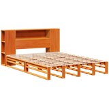 Krevet s regalom za knjige bez madraca 135x190 cm masivno drvo | Eponuda.com