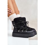 Boto Women's Snow Boots On Platform With Lacing Black Riaviana | Shoptok.si