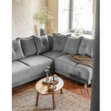 Miuform siva raztegljiva kotna sedežna garnitura iz rebrastega žameta (desni kot) lazy lukka – | Shoptok.si