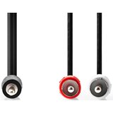 Nedis CAGB22200BK15, stereo audio kabl, 3,5 mm muški, 2x rca muški, niklovani, 1,50 m, crni | Eponuda.com