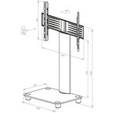 MID.YOU Stojalo Za Tv Tosal Črno Srebrna, 60 Cm | Shoptok.si