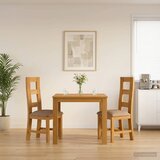  Blagovaonski set 3 kom. Siva Čvrsto Hrastovo Drvo | shoptok.hr