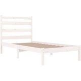  Okvir za krevet od masivne borovine bijeli 100 x 200 cm | shoptok.hr