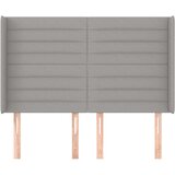  Uzglavlje s ušima svjetlosivo 147x16x118/128 cm od tkanine | shoptok.hr