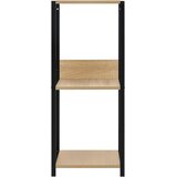  Male ravne police za knjige crne i hrast 33,5x39,6x79,7 cm drvo | shoptok.hr