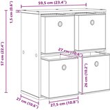  Strani šal s predalom Dimljeni oreh 59,5 x 27 x 57 cm, (5000233815) | Shoptok.si