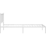 Metalni okvir za krevet s uzglavljem bijeli 80x200 cm | shoptok.hr