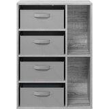  Kreveta s ladicama Siva Sonoma 60 x 33,5 x 84 cm | shoptok.hr